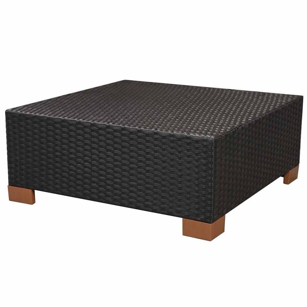 Symbolbild für 8-tlg. Garten-Lounge-Set mit Auflagen Poly Rattan Schwarz