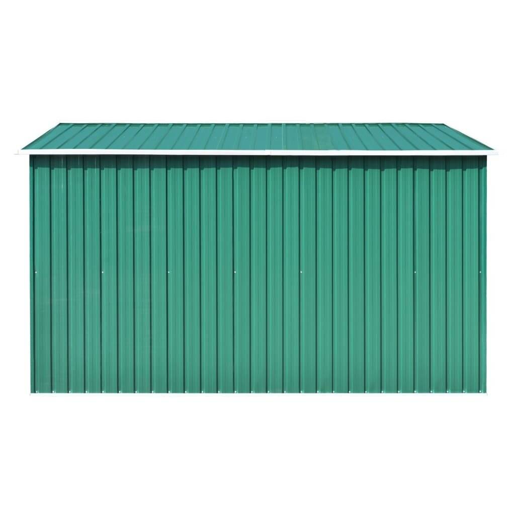 vidaXL Gerätehaus 257x298x178 cm Metall Grün-6