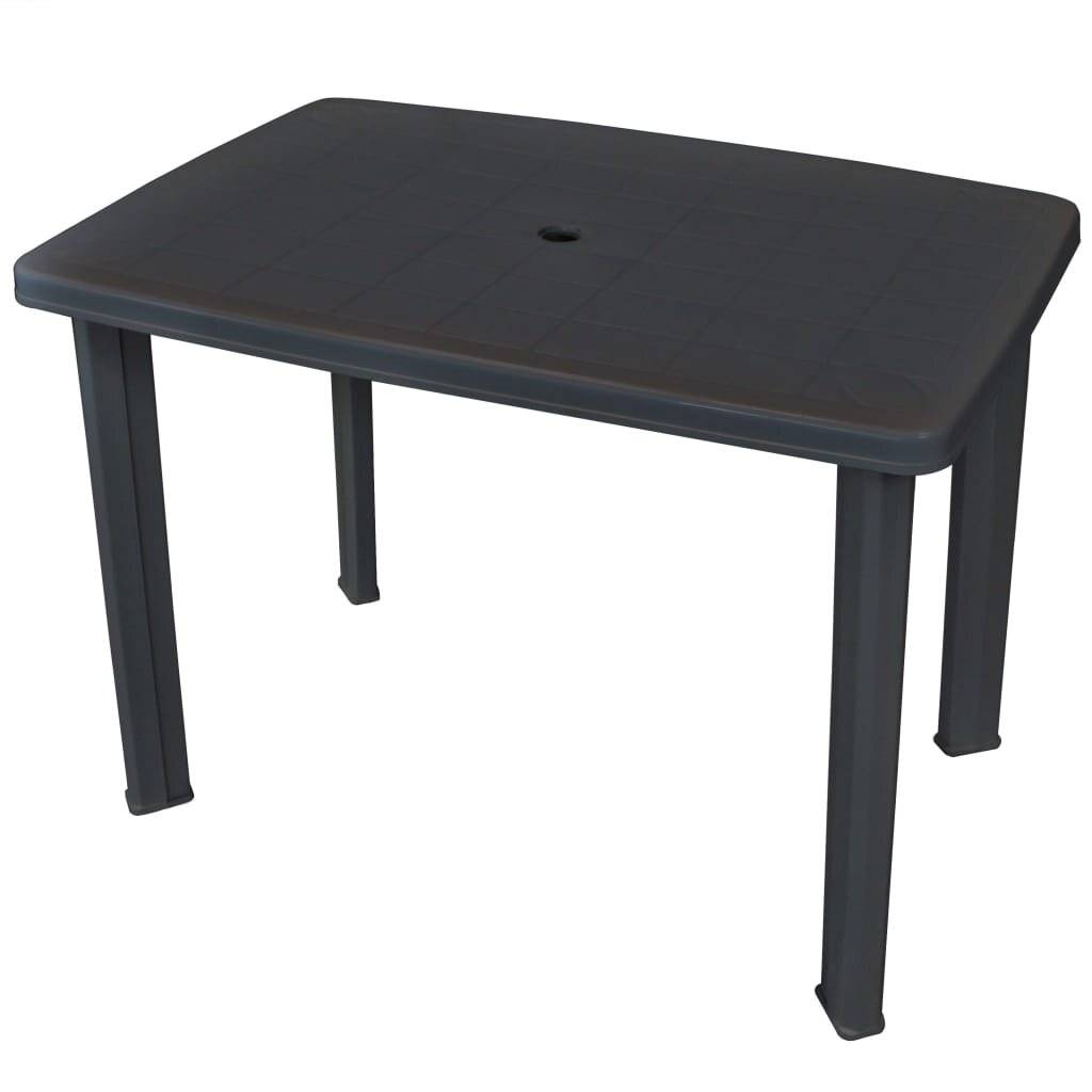 vidaXL Gartentisch Anthrazit 101x68x72 cm Kunststoff-4