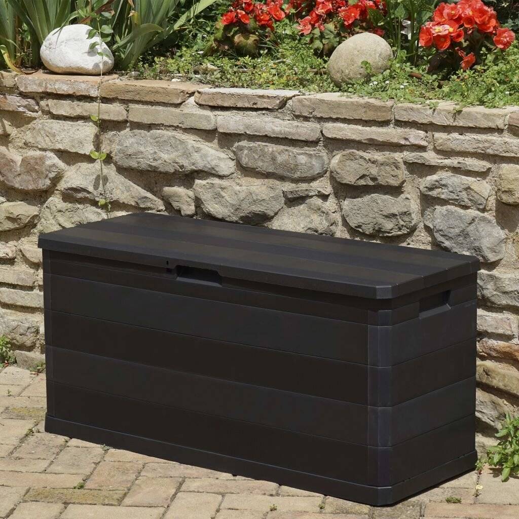 Gartenbox Schwarz 117×45×56 cm-4