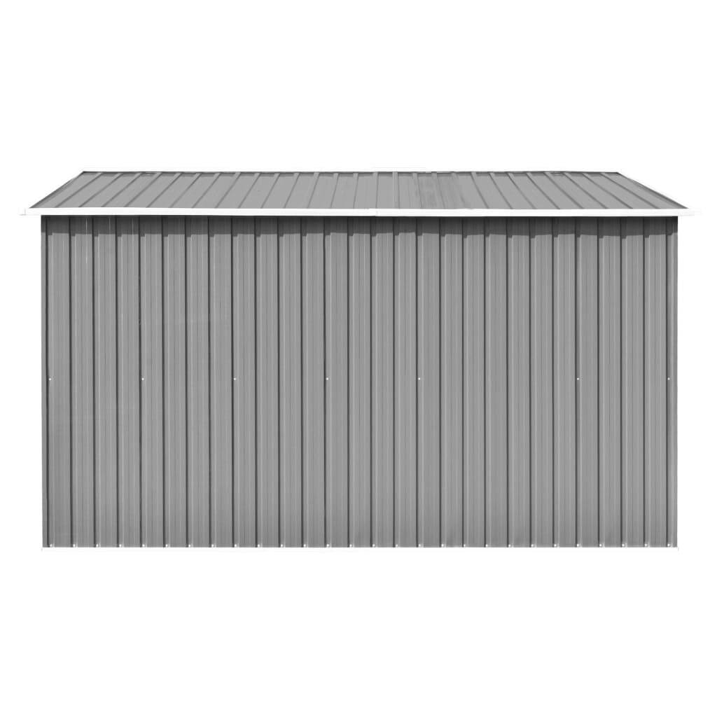 vidaXL Gartenhaus 257x298x178 cm Metall Grau-6