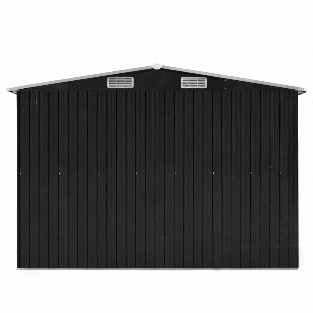 vidaXL Gerätehaus 257x298x178 cm Metall Anthrazit-5