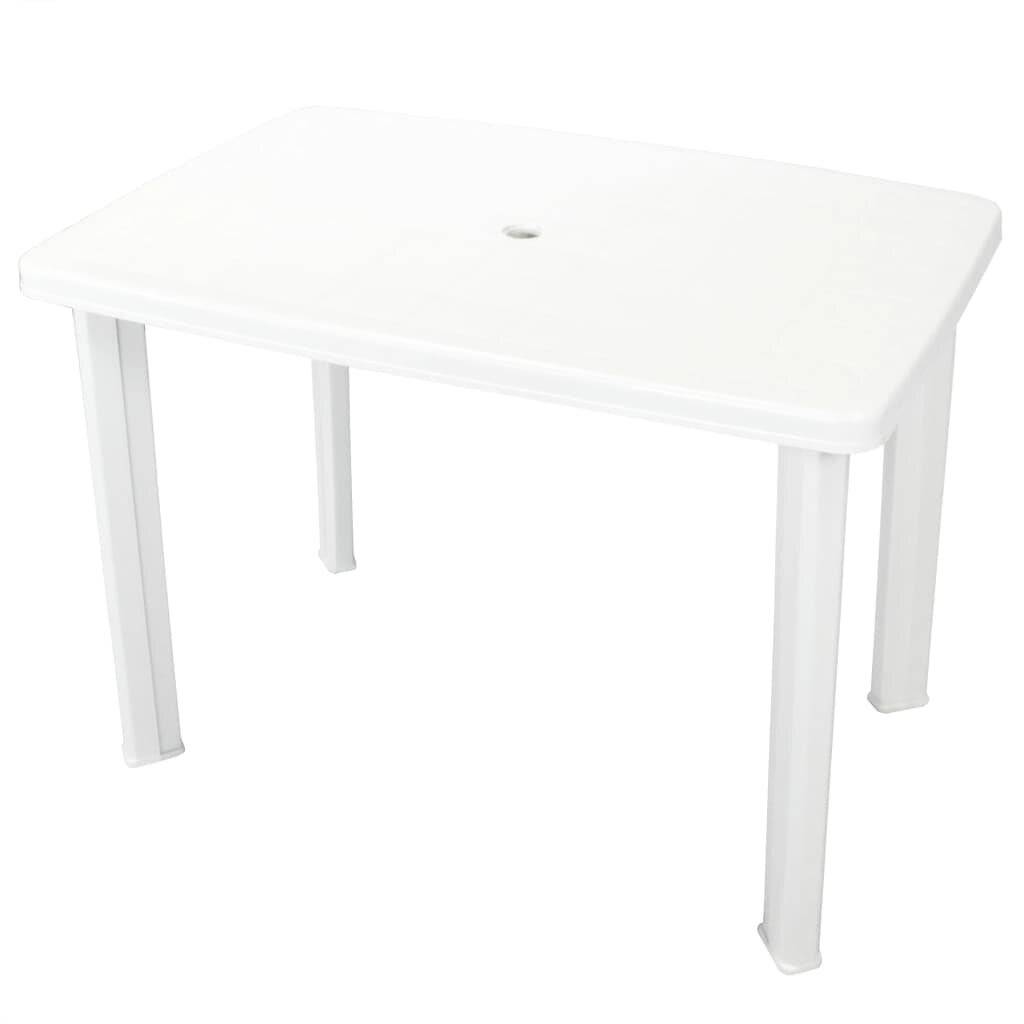 vidaXL Gartentisch Weiß 101 x 68 x 72 cm Kunststoff-5