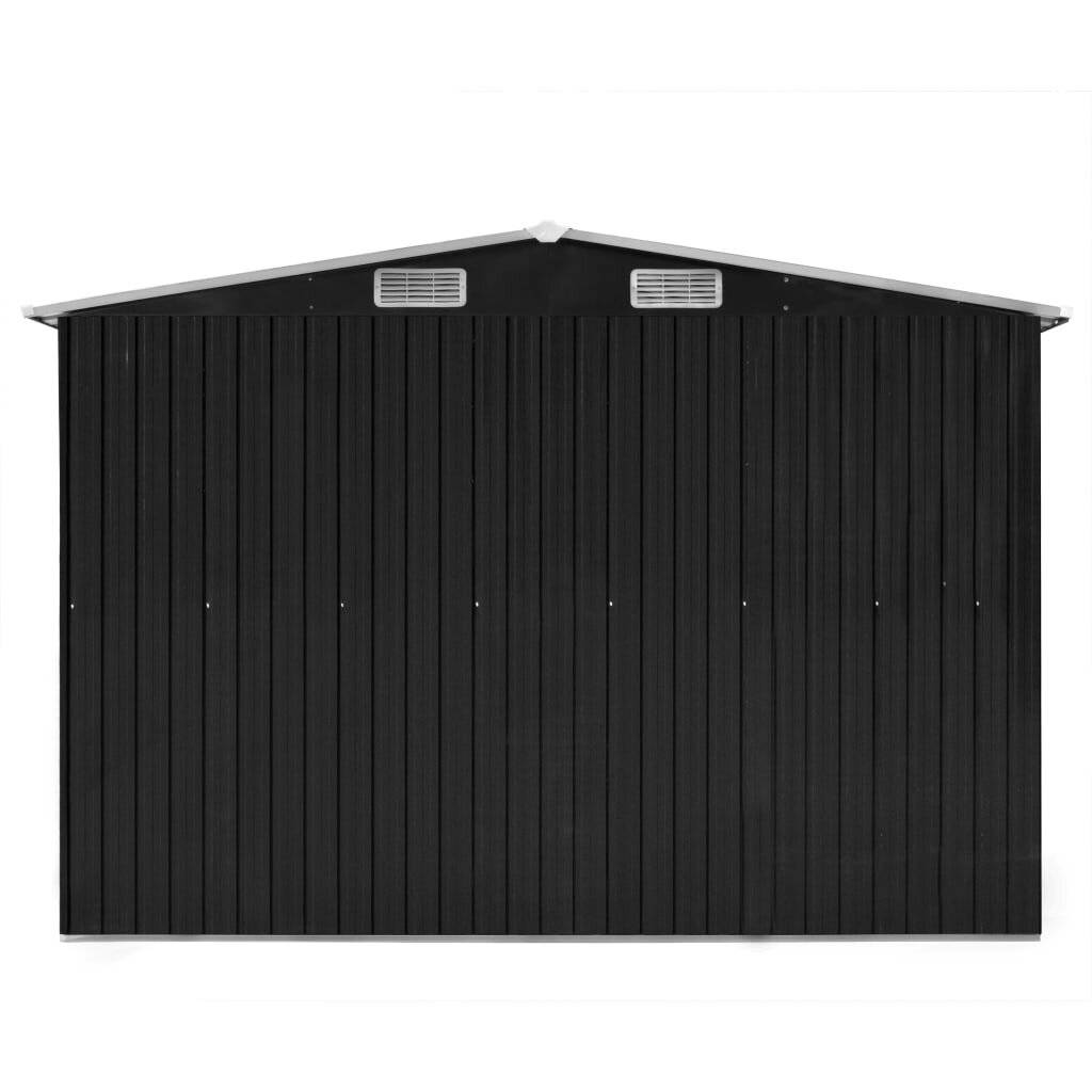 Geräteschuppen 257x398x178 cm Metall Anthrazit-5