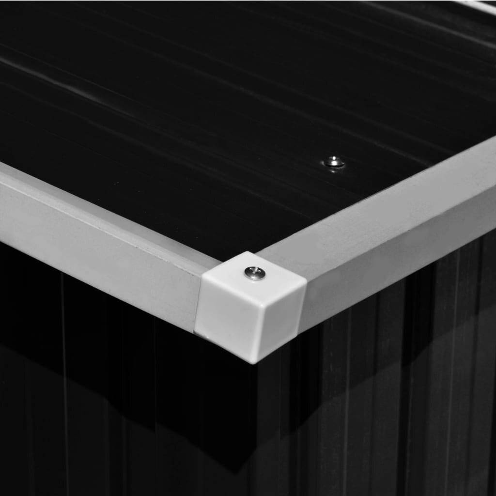 Geräteschuppen 257x398x178 cm Metall Anthrazit-3