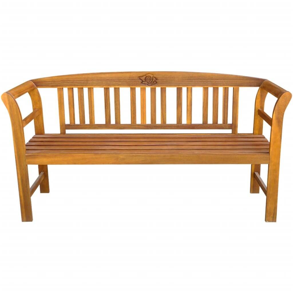 Gartenbank 157 cm Massivholz Akazie-1