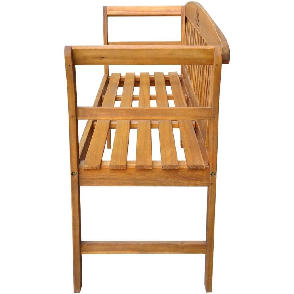 Gartenbank 157 cm Massivholz Akazie-2
