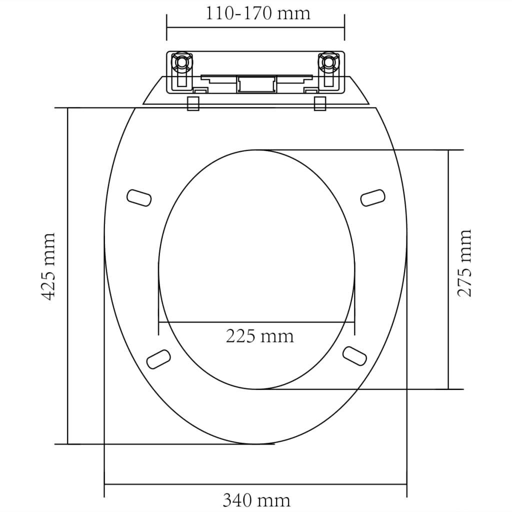 Symbolbild für vidaXL Toilettensitz mit Absenkautomatik Weiß Oval