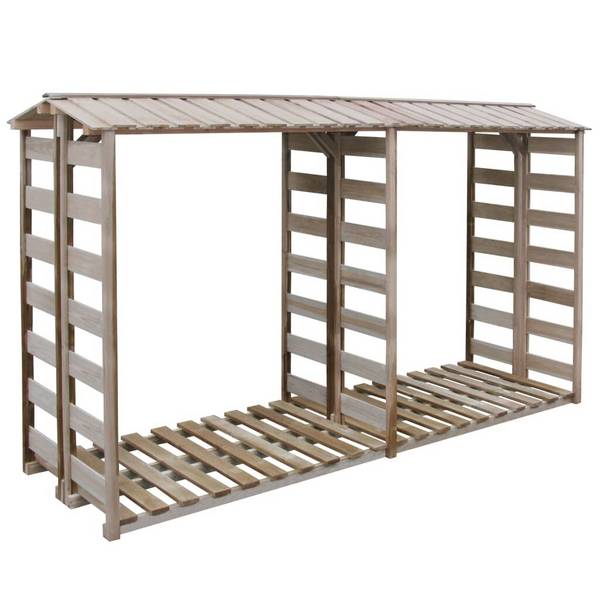 Feuerholz-Lagerschuppen 300x100x176 cm Imprägniertes Kiefernholz