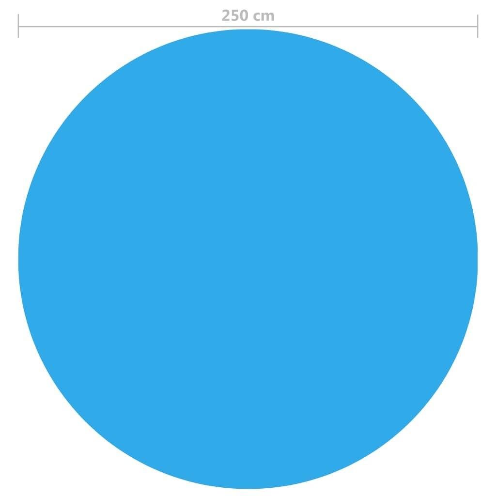 Treibende Runde PE Pool-Solarplane 250 cm Blau-1