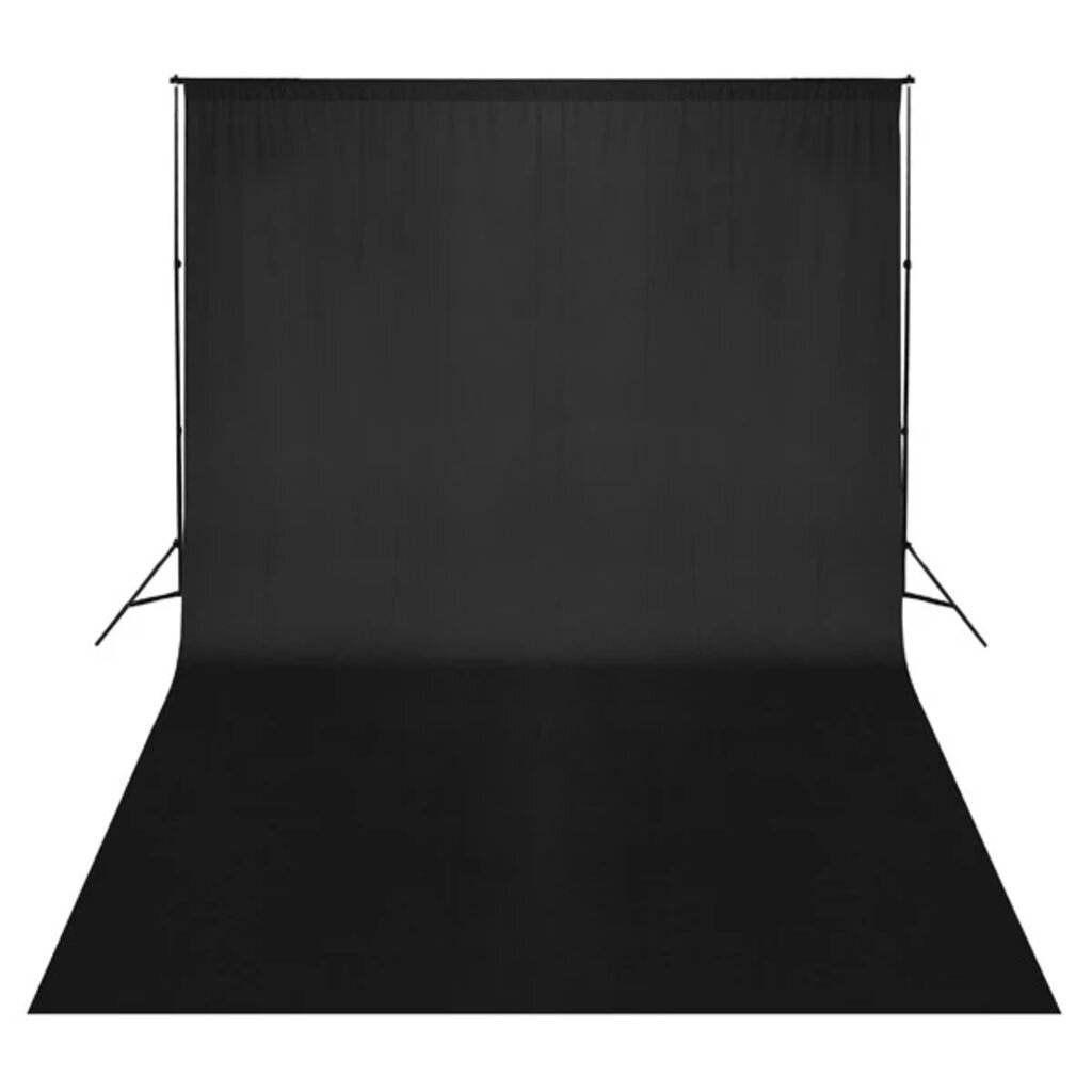 vidaXL Fotohintergrund ohne Ständer Baumwolle Schwarz 500x300 cm-1