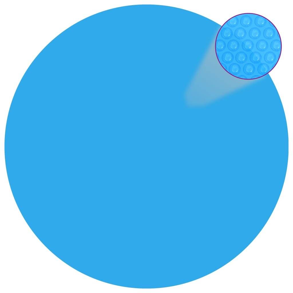 Treibende Runde PE Pool-Solarplane 455 cm Blau-0