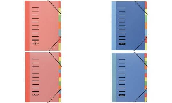 Ordnungsmappe A4 12 Fächer blau
