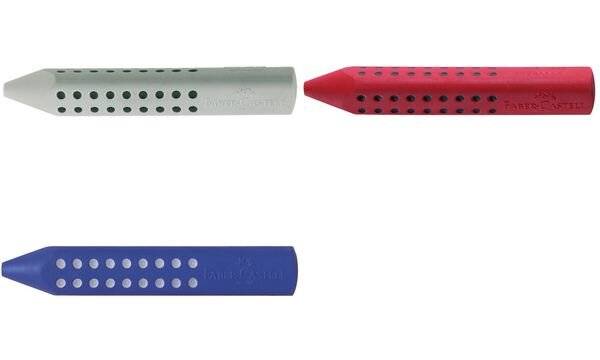 Faber-Castell Dreikantradierer GRIP 2001 187101 rot/blau