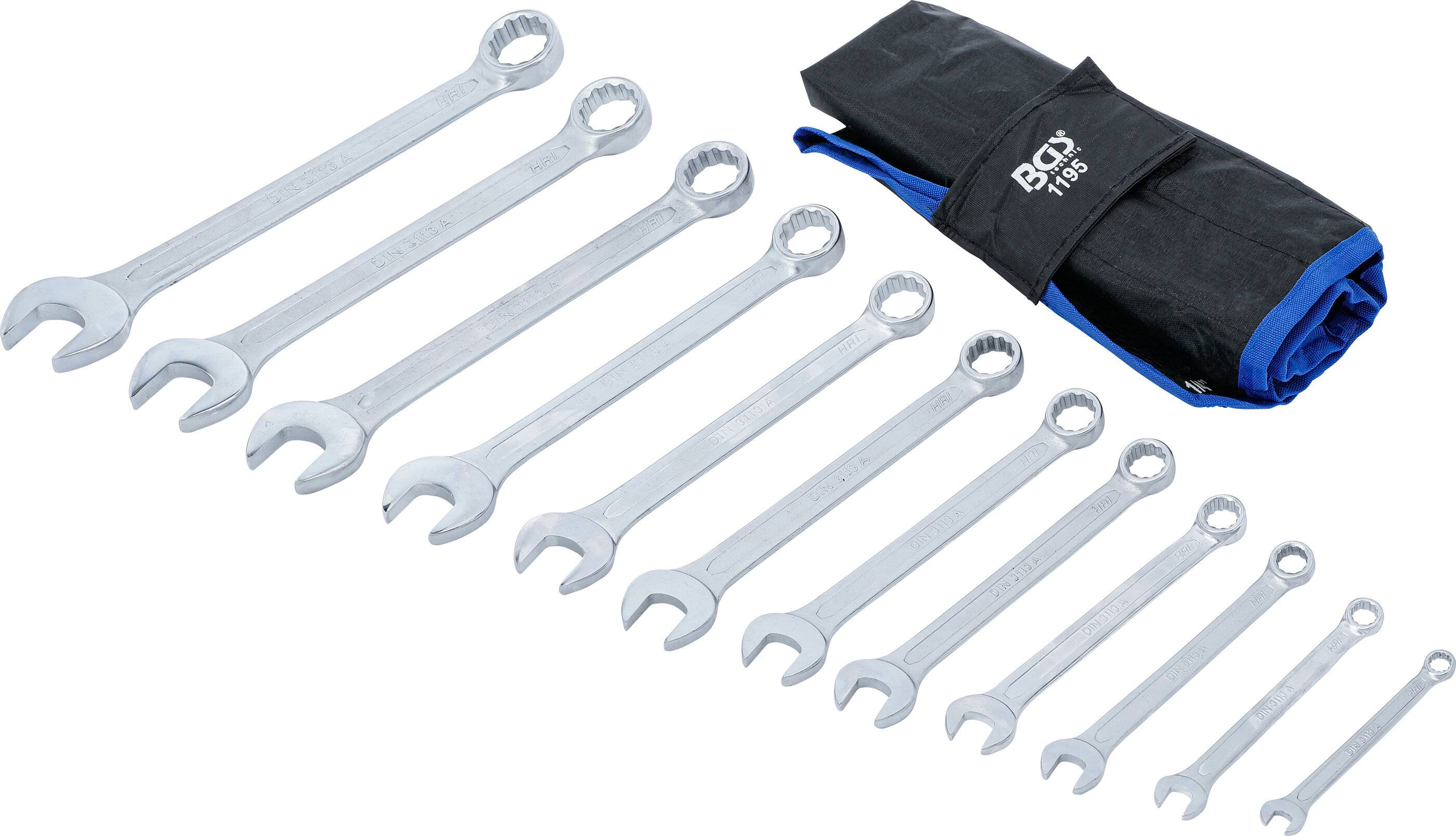 Maul-Ringschlüssel-Satz Zollgrößen SW 1/4" - 15/16" 12-tlg.-2