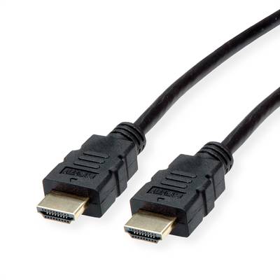ROLINE HDMI High Speed Kabel mit Ethernet, TPE, schwarz, 7,5 m