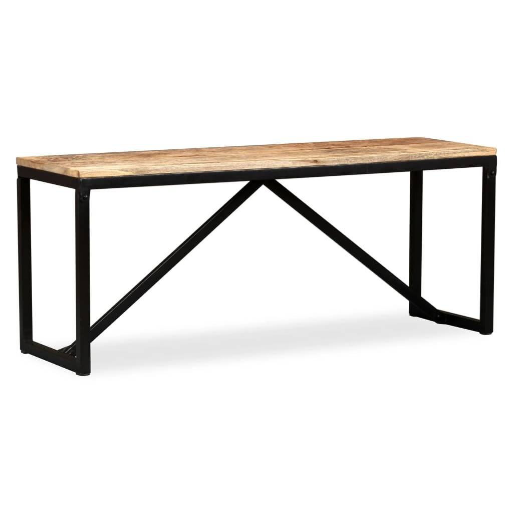 vidaXL Sitzbank Massiv-Mangoholz 110 x 35 x 45 cm-2