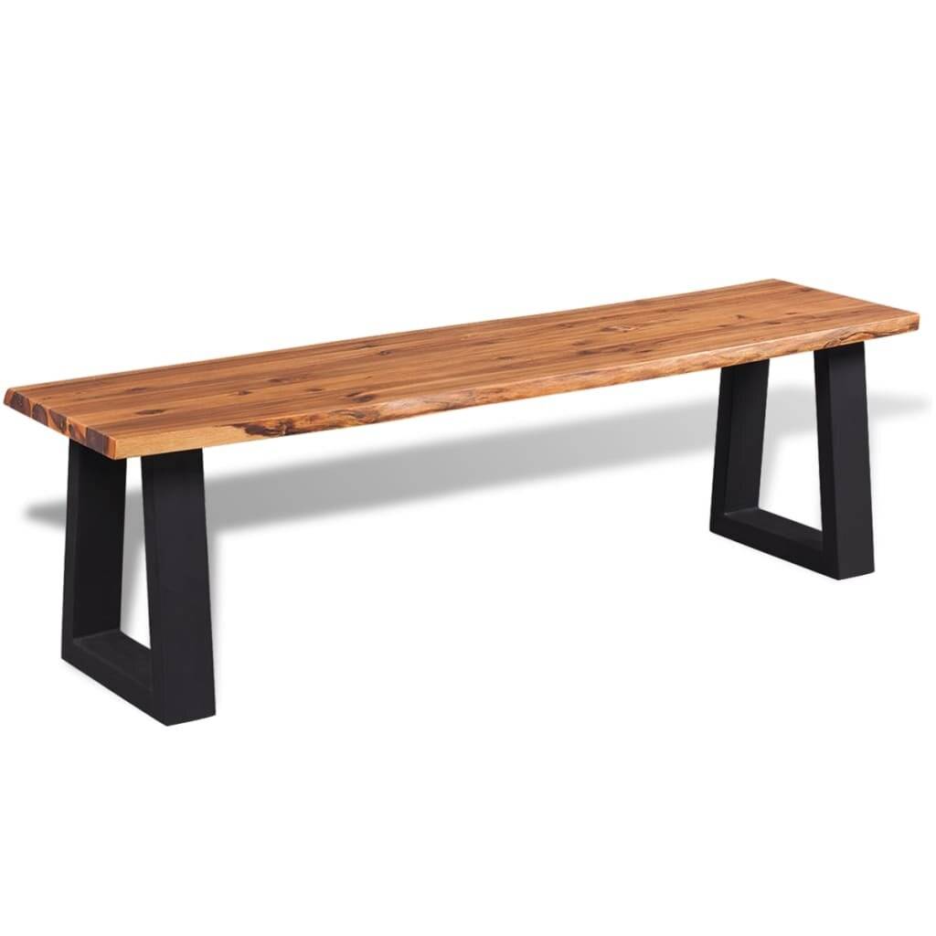Sitzbank Akazienholz Massiv 160 cm-0