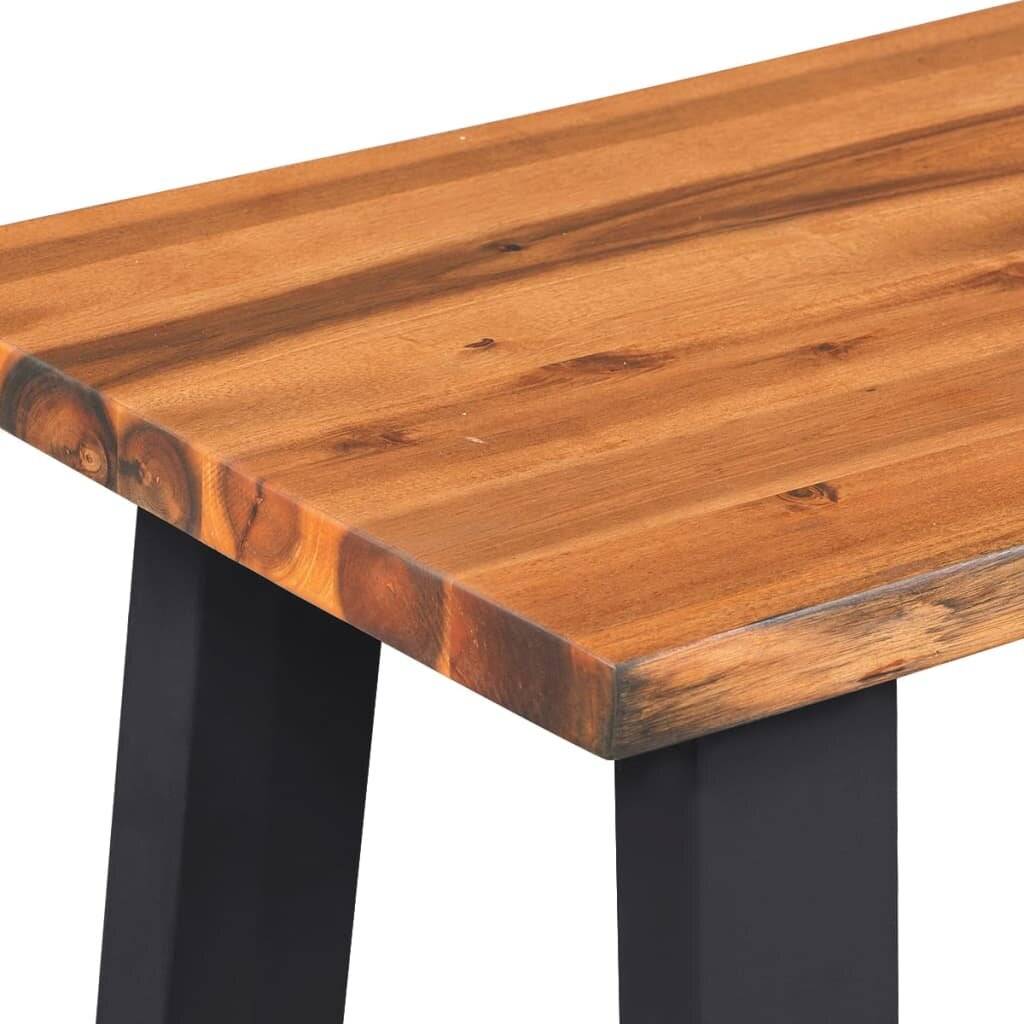 Sitzbank Akazienholz Massiv 160 cm-4