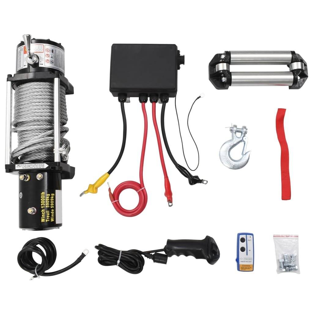 Elektro-Seilwinde 12 V 5909 kg-3