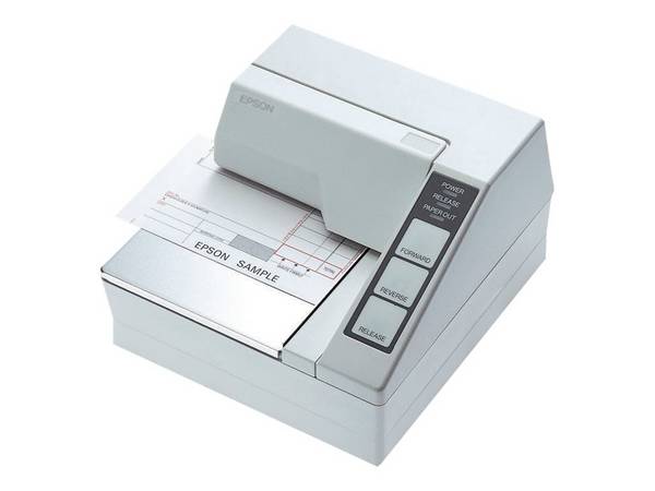Epson TM U295 Belegdrucker Punktmatrix JIS B5 16,2 cpi 7 Pin bis zu 2.1 Zeilen/Sek. seriell Cool White
