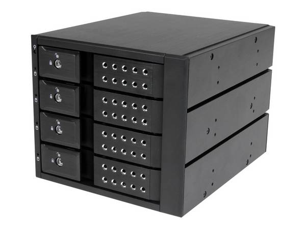 StarTech.com 4-fach 3,5 trägerloser SATA Festplatten Aluminium Wechselrahmen/Backplane - 4 Bay 3,5 Zoll (8,9cm)