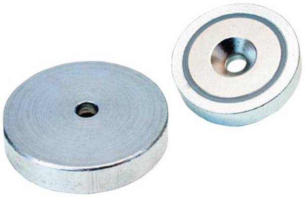 Flachgreifer-Magnet NdFeBmit Bohrung 20x6mm FORMAT