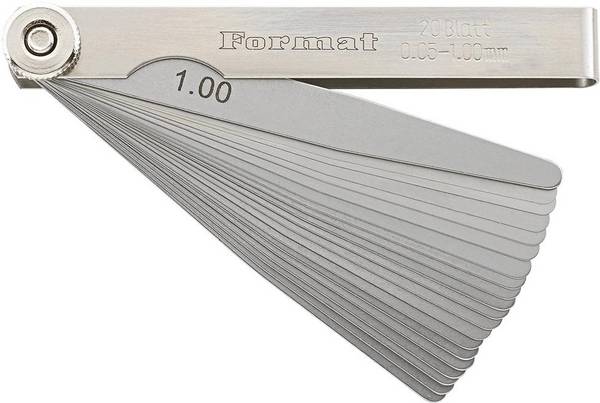 Fühlerlehre 20 Blatt 0,05-1mm T3 FORMAT