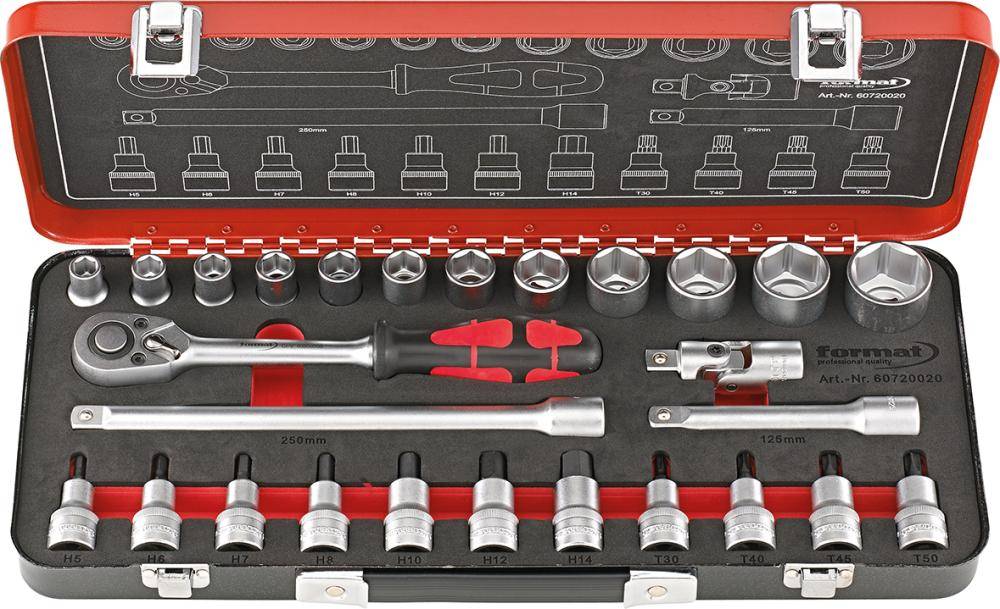 Steckschlüssel-Satz 1/2" 27-teilig FORMAT-0