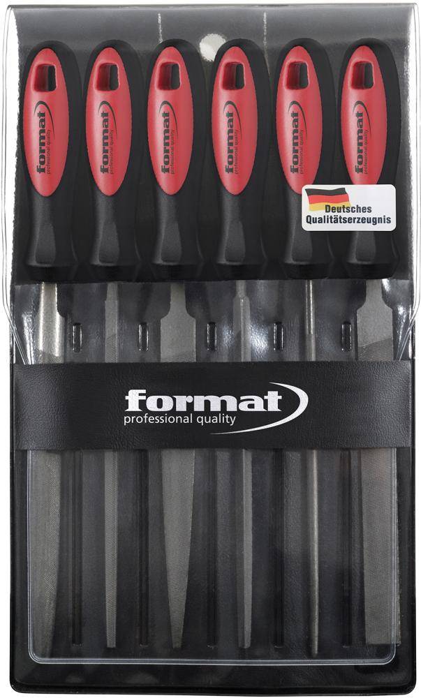 Schlüsselfeilen-Satz mit 2-Komponenten-Heft 100mm Hieb 2 6-teilig FORMAT-0