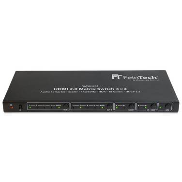 FeinTech VMS04201 HDMI Matrix Switch 4x2 Ultra-HD mit Scaler u. Audio Extractor