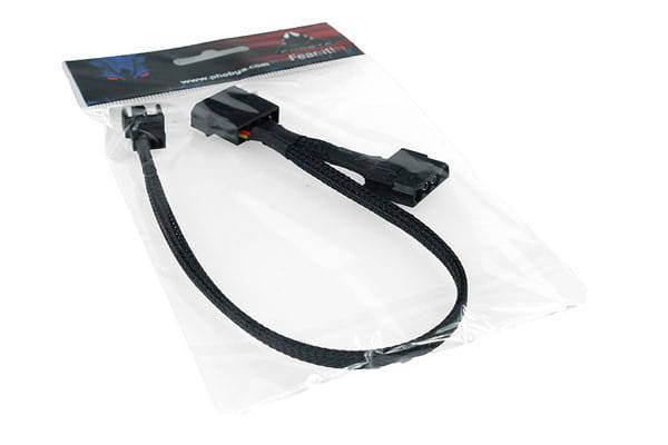 Phobya Adapter 4Pin Molex (12V) auf 4Pin PWM - Schwarz 30cm-2