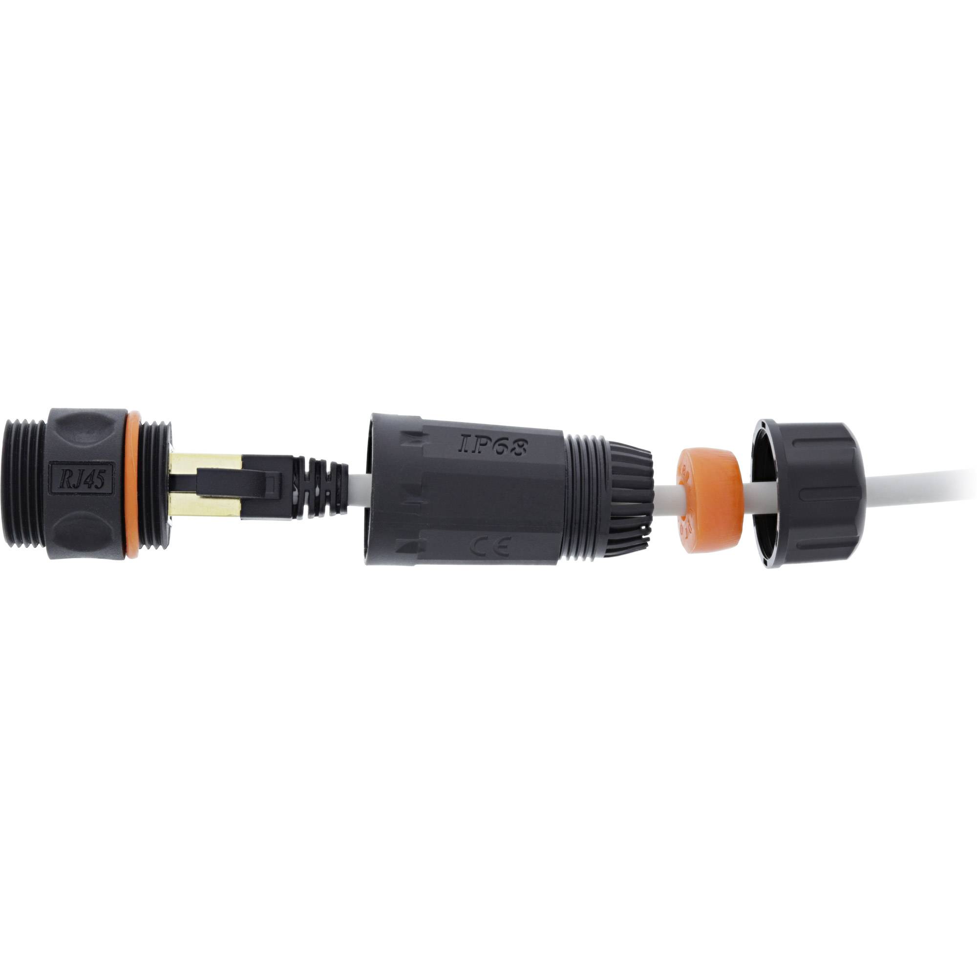 InLine® Patchkabelkupplung Cat.6A, wasserdicht IP68, 2x RJ45 Buchse, geschirmt-2