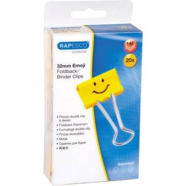RAPESCO Foldbackklammer Emoji RP1354 32mm gelb-3