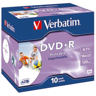 Verbatim DVD+R 4.7 GB 16x JC (10) IWP
