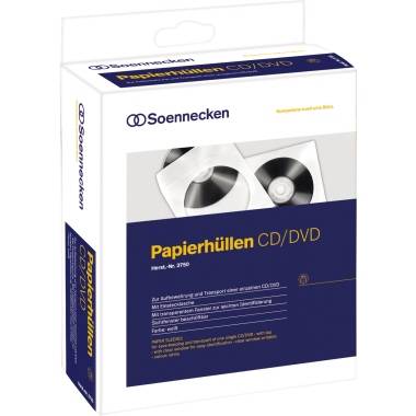 Soennecken CD/DVD Hülle 03750 mF Papier weiß 100 St./Pack.-0