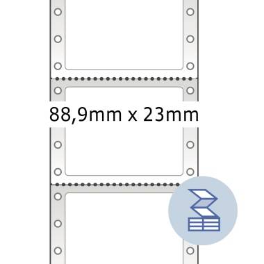HERMA Computeretikett 8060 1-bahnig 88,9x23mm matt ws 2.000 St./Pack.-2