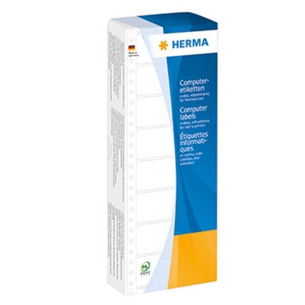 HERMA Computeretikett 8060 1-bahnig 88,9x23mm matt ws 2.000 St./Pack.