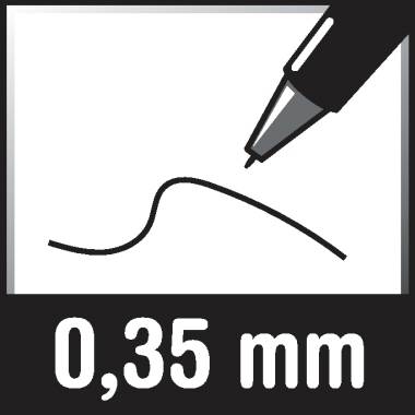 Pentel Gelroller EnerGel BL77-EX 0,35mm Druckmechanik braun-2