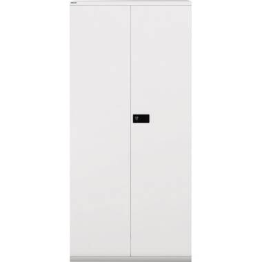 Bisley Flügeltürenschrank Universal, 4 Fachböden, 5 OH, Farbe lichtgrau-1