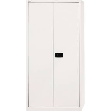 Bisley Flügeltürenschrank Universal, 3 Fachböden, 4 OH, Farbe verkehrsweiß-2