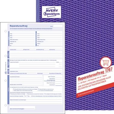 Avery Zweckform Reparaturauftrag 1767 A4 SD 2x40Blatt-2