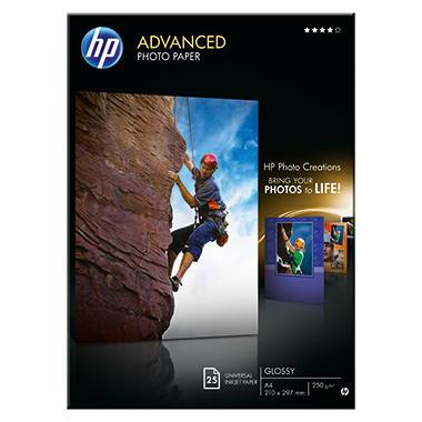 HP Fotopapier Advanced Q5456A DIN A4 250g weiß 25 Bl./Pack.-1