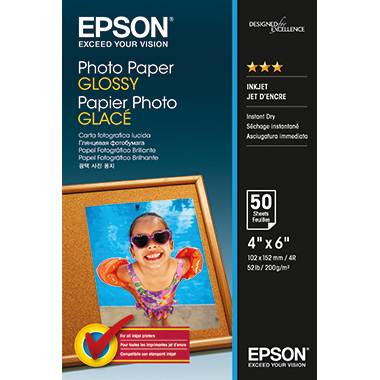 Epson Fotopapier C13S042547 10x15cm 200g Glossy weiß 50 Bl./Pack.-2