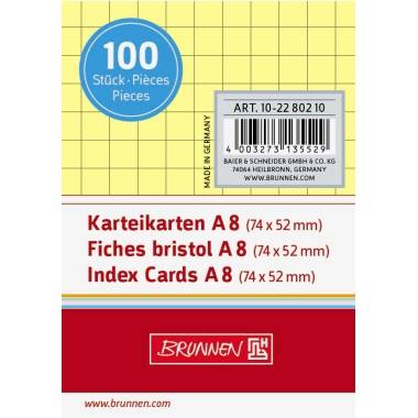 BRUNNEN Karteikarte 102280210 A8 kar ge 100 St./Pack.-1