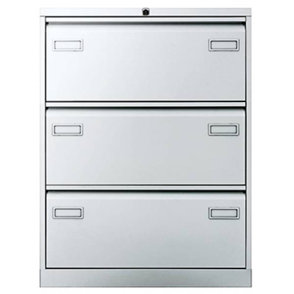 Hängeregistraturschrank LIGHT 2-bahnig 3 Schübe DIN A4 silber. Bisley GmbH 18006349