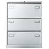 Hängeregistraturschrank LIGHT 2-bahnig 3 Schübe DIN A4 silber. Bisley GmbH 18006349