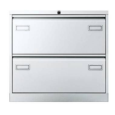 Hängeregistraturschrank LIGHT 2-bahnig 2 Schübe DIN A4 silber. Bisley GmbH 18005949