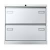 Hängeregistraturschrank LIGHT 2-bahnig 2 Schübe DIN A4 silber. Bisley GmbH 18005949
