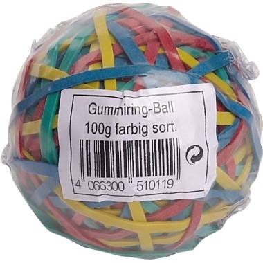 WIHEDÜ Gummiringball 510011 mehfarbig 100 G-1